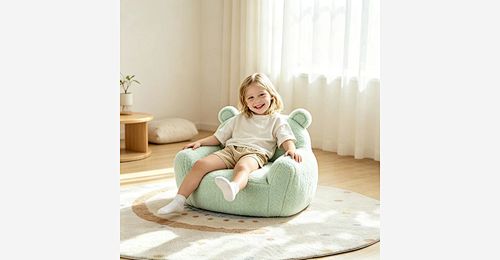 Velvet Bear Kids Sofa Chair – Shredded Foam Filled Lightweight Toddler Couch - Model MJ-FF009 | Mingjin Bean Bag China
