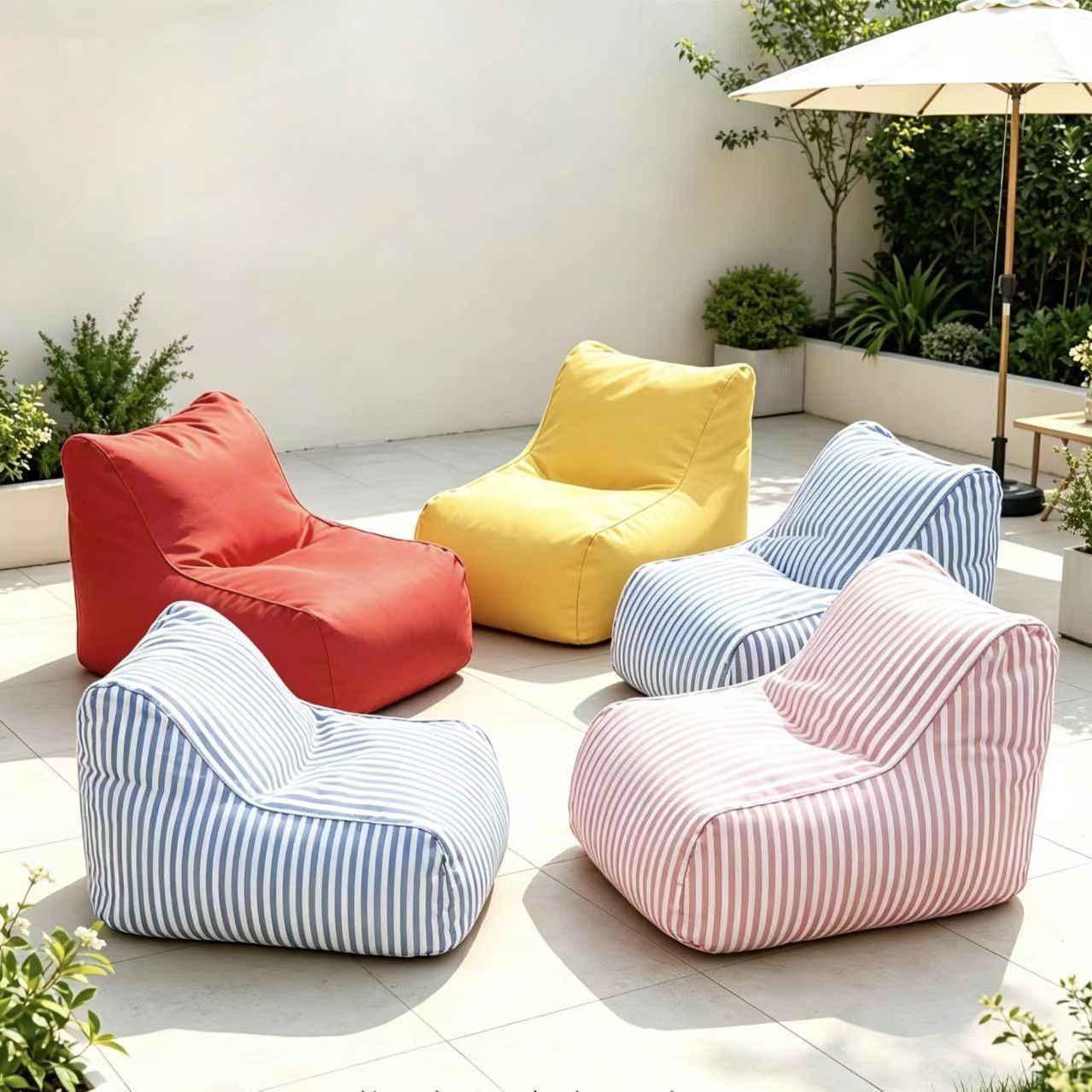 children stripe bean bag chair no.6 detail 3 Children Stripe Bean Bag Chair No.6 detail 3
