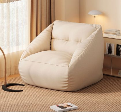 White Lounge Bean Bag Chair Cover