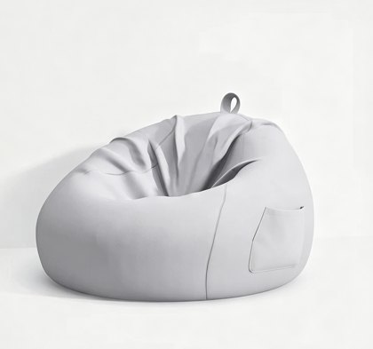 Ivory Tear Drop Lazy Bean Bag Pouf - Bean Bag Chair Cover Manufacturer & China Factory