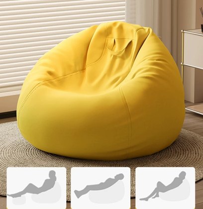 Taupe Tear Drop Bean Bag Sofa Pouf - Bean Bag Chair Cover Manufacturer & China Factory