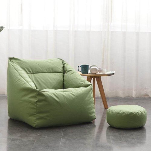 Green Bean Bag Chair With Stool