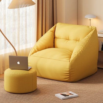 Lemon Drop Bean Bag With Footstool